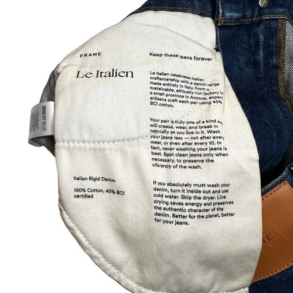 FRAME New Le Italien Pixie Flare Ankle Jeans Vintage Blue 26 Italy Y2K Preppy - Picture 10 of 10